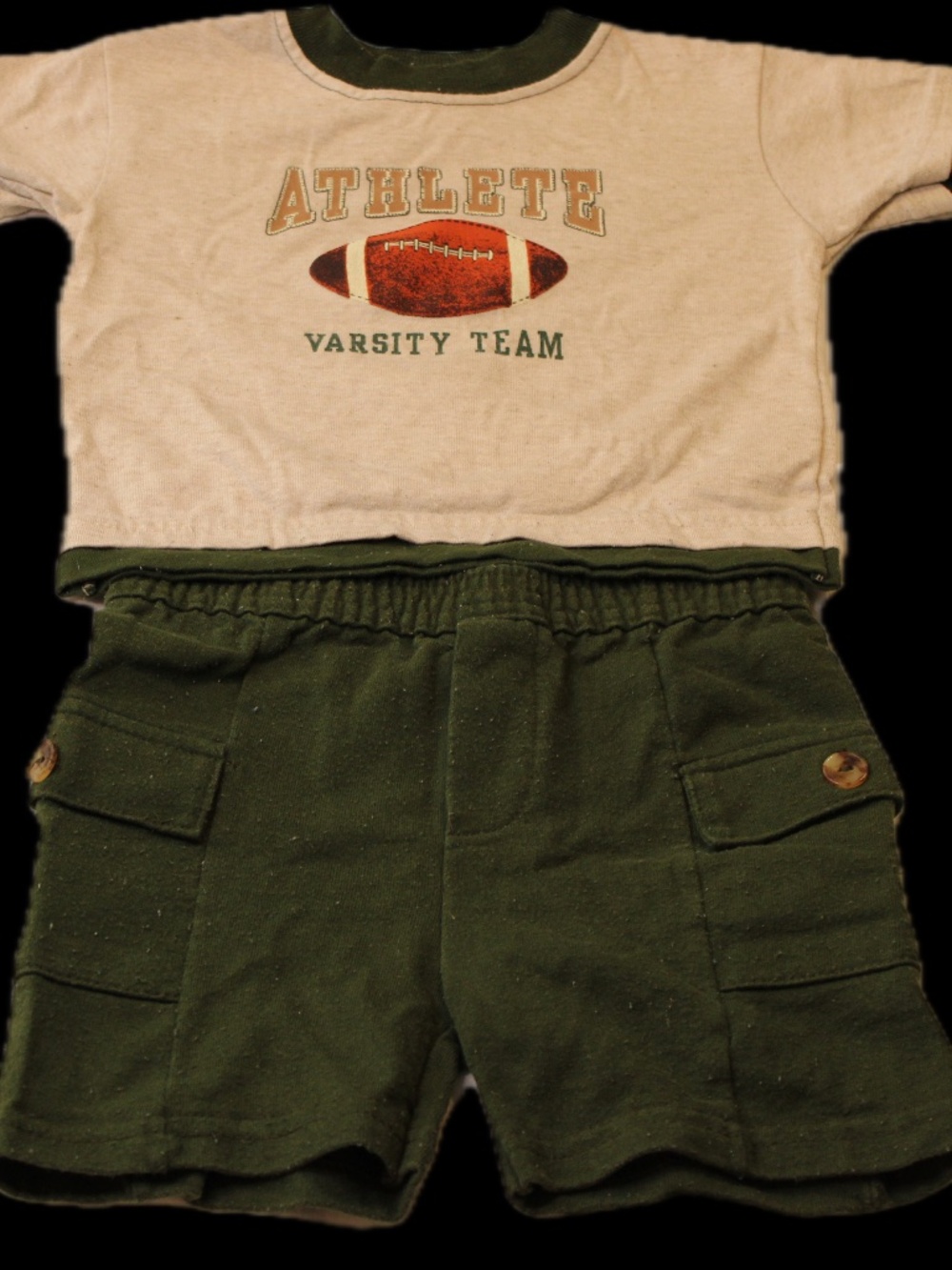 Vintage Small Steps 12M Baby Outfit Varsity Football Set